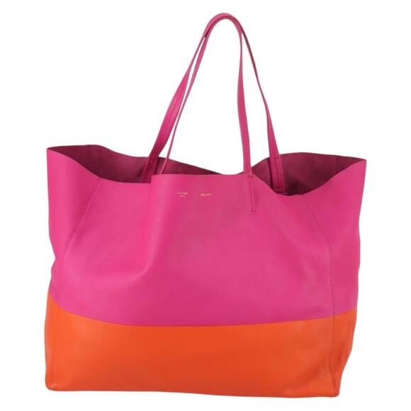 CELINE Horizontalkava Tote Bag Leather Pink Gold - Picture 2 of 12